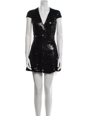 Alice + Olivia V-Neck Mini Dress