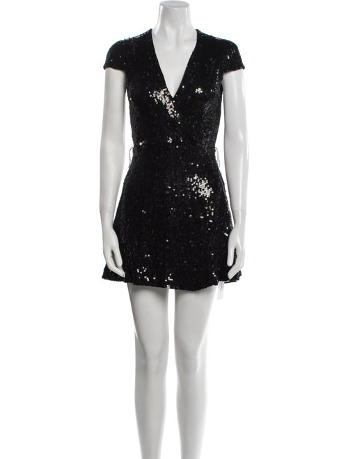 Alice + Olivia V-Neck Mini Dress