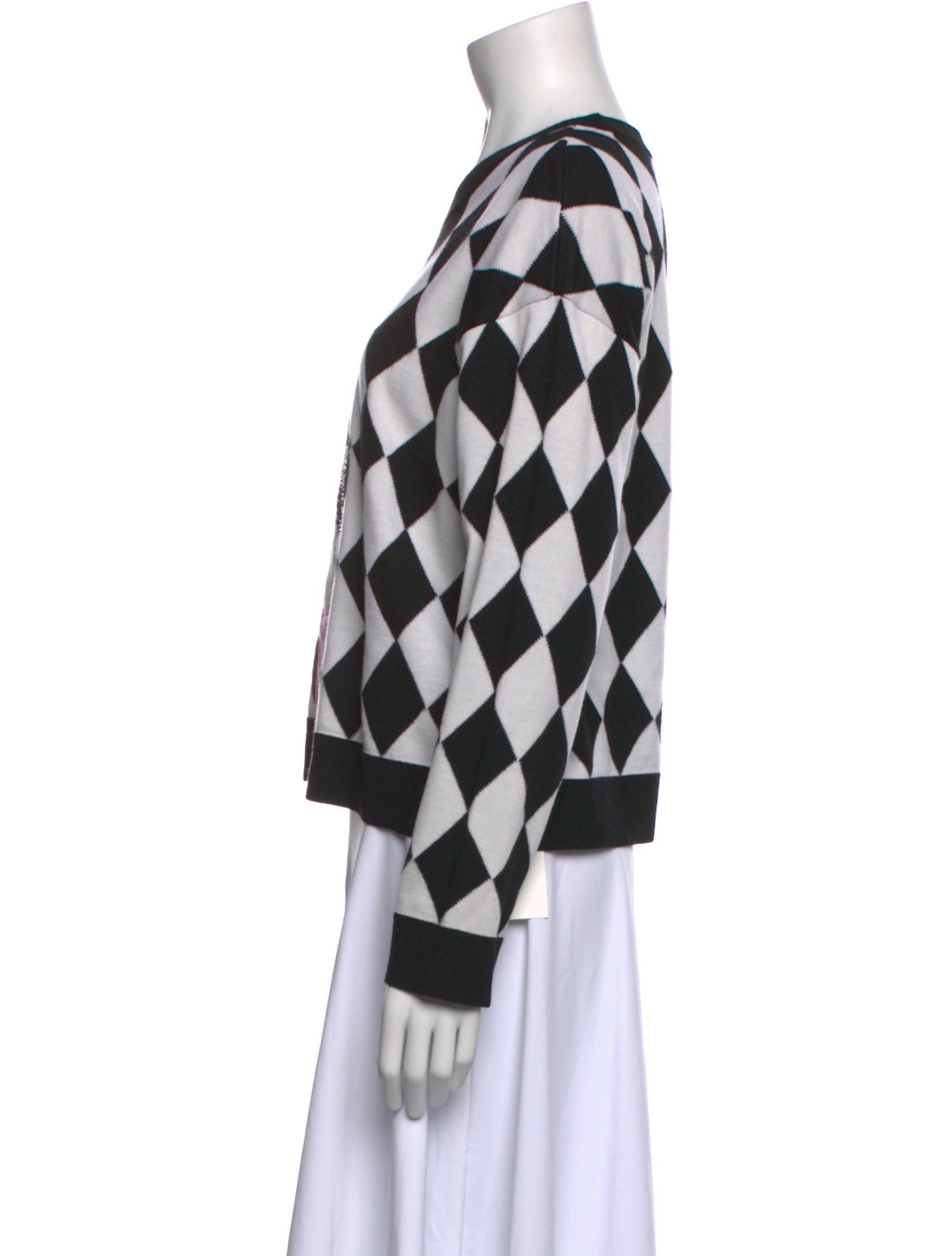 Alice + Olivia Wool Plaid Print Sweater