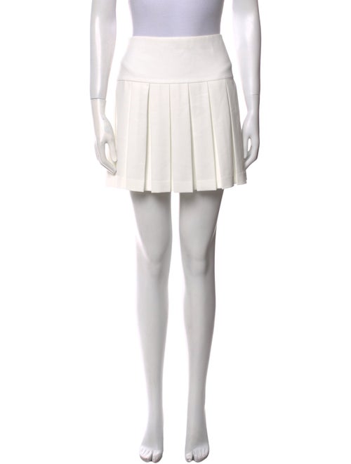 Alice + Olivia Pleated Accents Mini Skirt