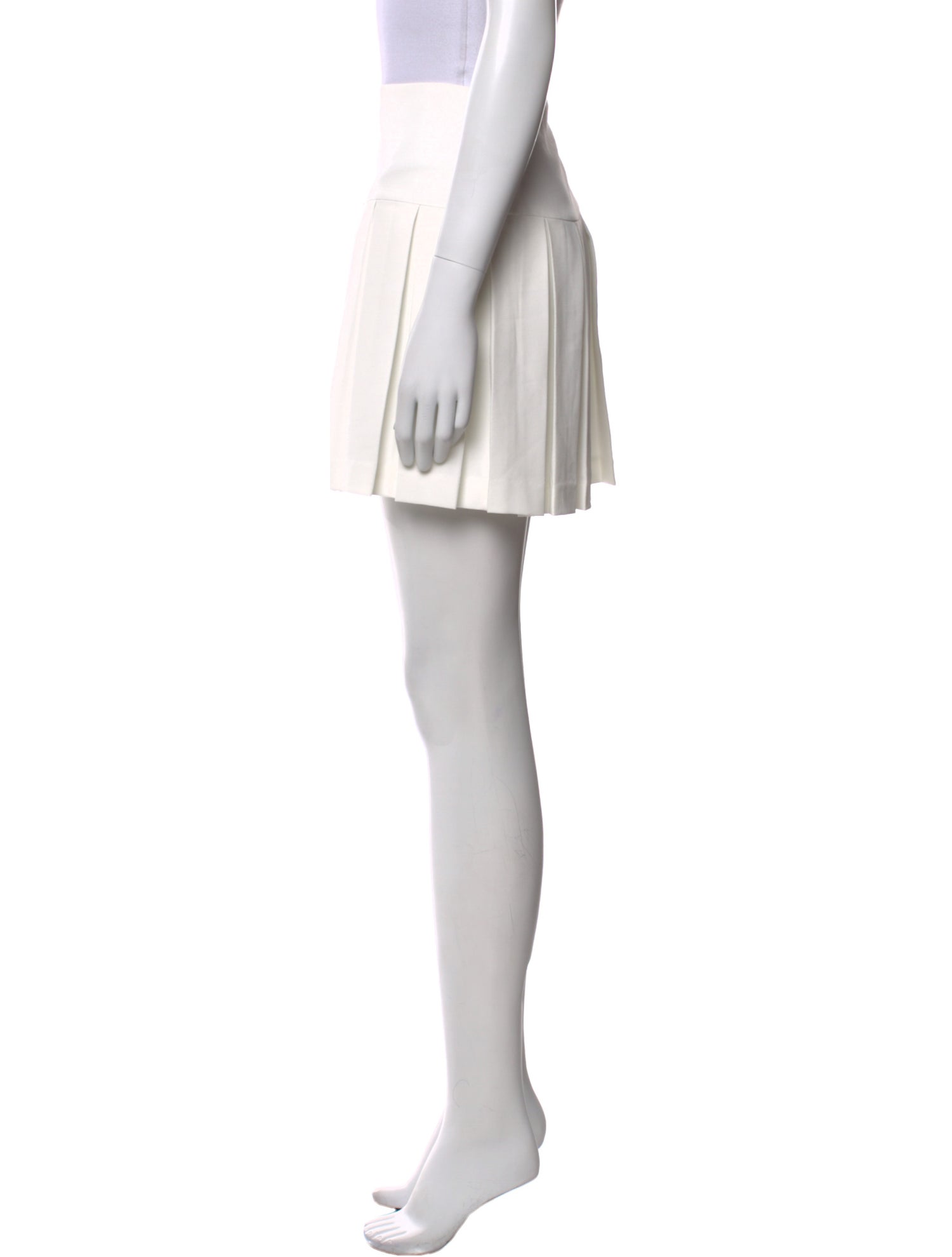 Alice + Olivia Pleated Accents Mini Skirt