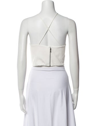 Alice + Olivia Halterneck Sleeveless Crop Top
