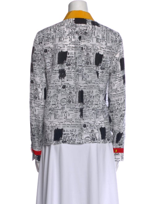 Alice + Olivia Silk Printed Button-Up Top