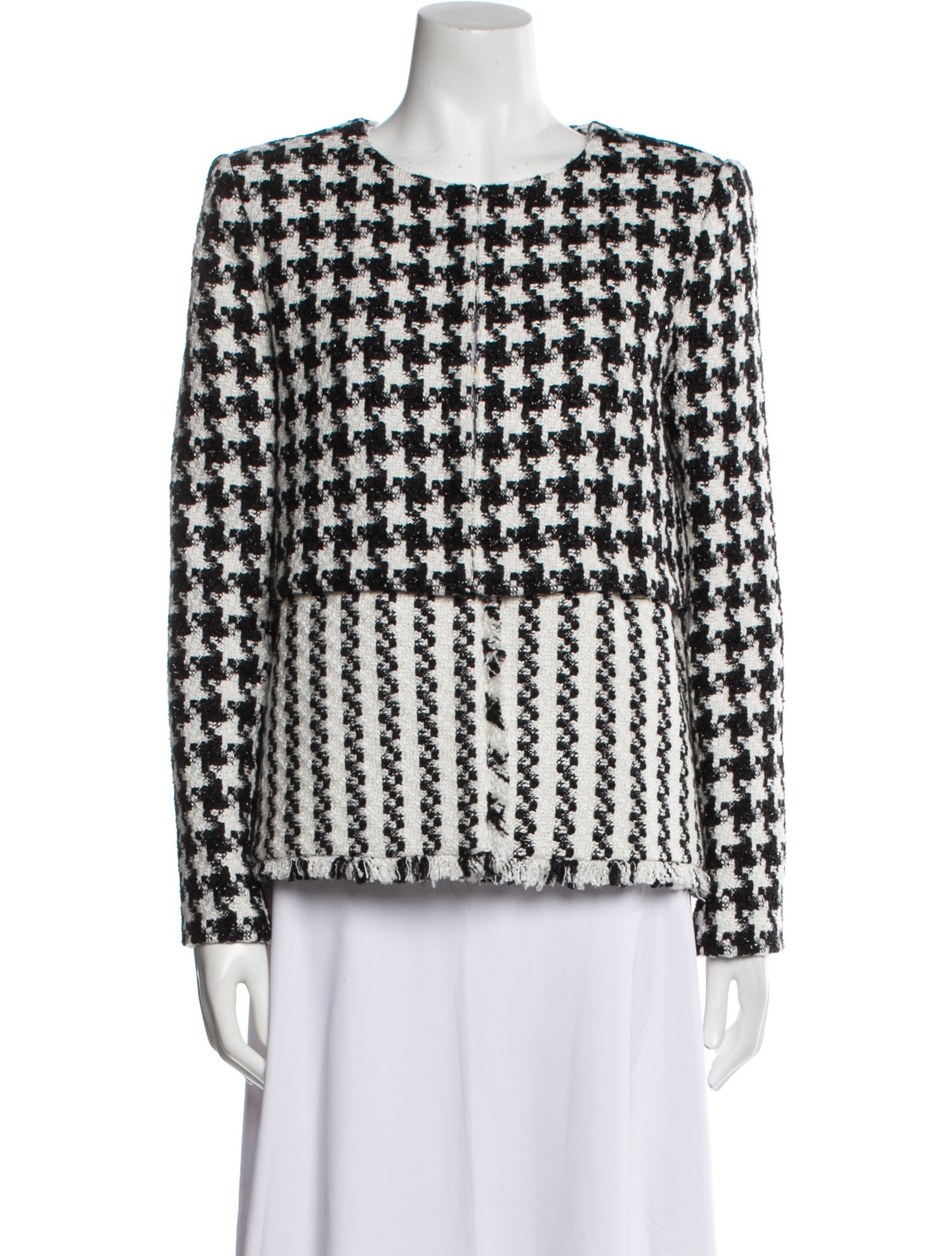 Alice + Olivia Houndstooth Print Evening Jacket