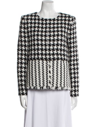 Alice + Olivia Houndstooth Print Evening Jacket