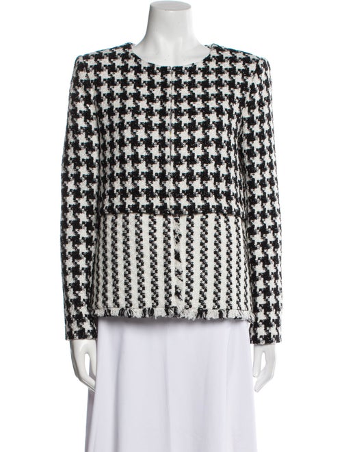 Alice + Olivia Houndstooth Print Evening Jacket