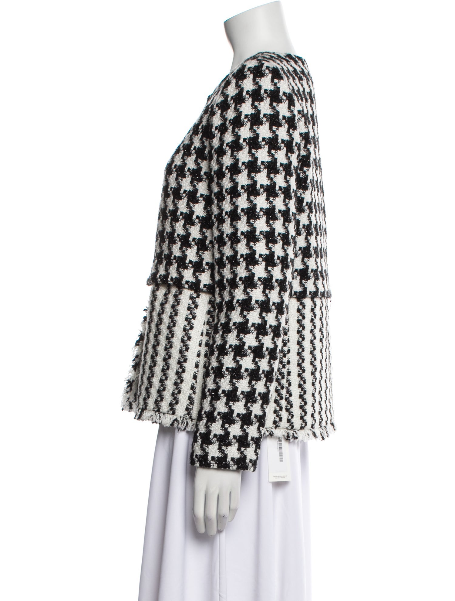 Alice + Olivia Houndstooth Print Evening Jacket