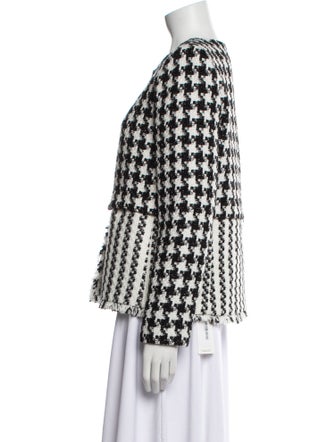 Alice + Olivia Houndstooth Print Evening Jacket