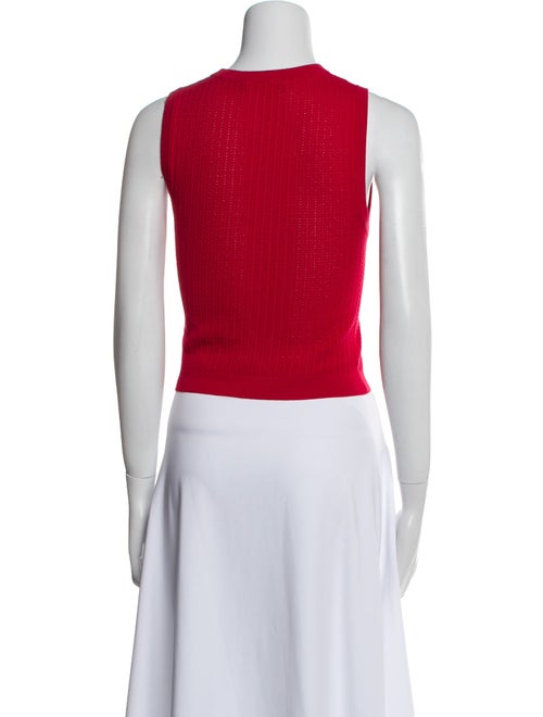 Alice + Olivia Crew Neck Sleeveless Crop Top