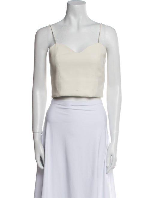 Alice + Olivia V-Neck Sleeveless Crop Top