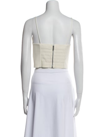 Alice + Olivia V-Neck Sleeveless Crop Top