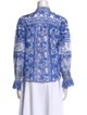 Alice + Olivia Printed Mock Neck Blouse