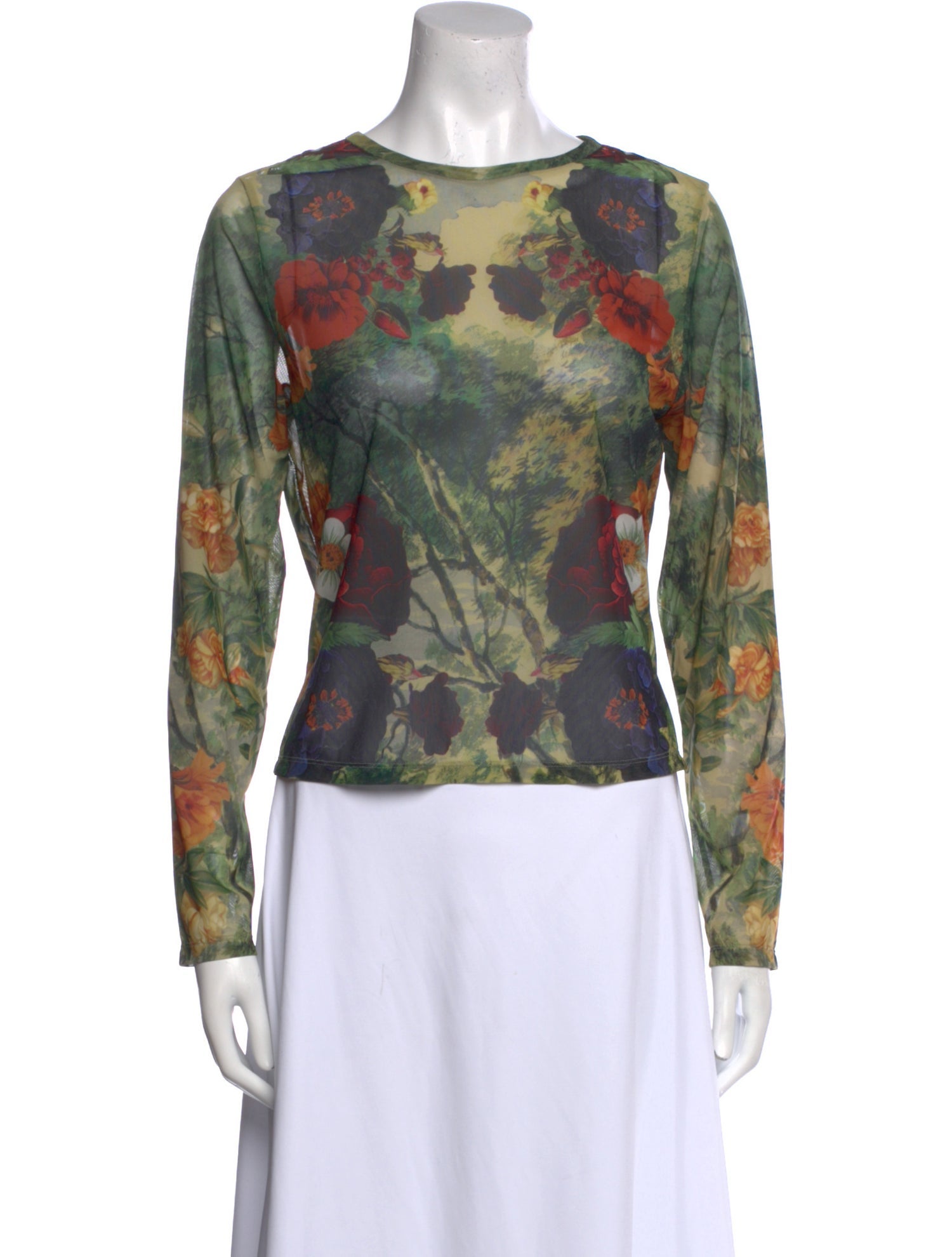 Alice + Olivia Floral Print Scoop Neck Top w/ Tags