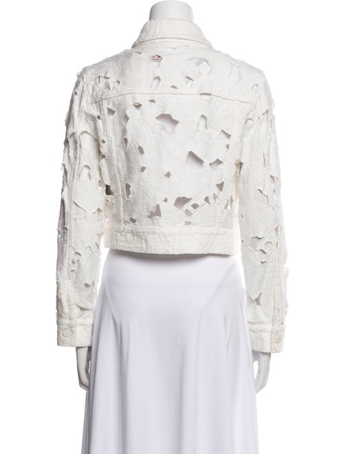 Alice + Olivia Lace Pattern Denim Jacket