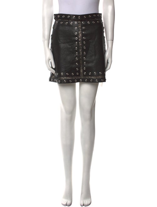 Alice + Olivia Lamb Leather Mini Skirt