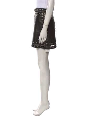 Alice + Olivia Lamb Leather Mini Skirt