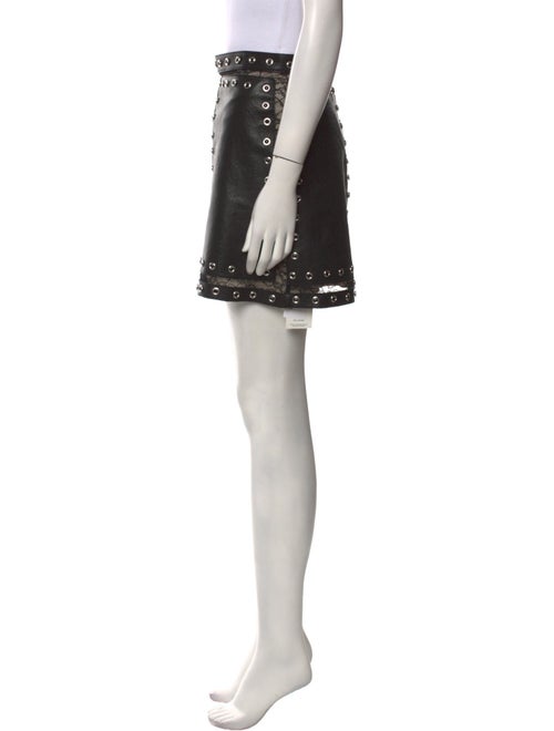 Alice + Olivia Lamb Leather Mini Skirt