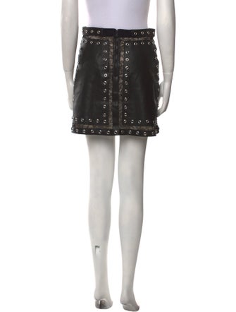 Alice + Olivia Lamb Leather Mini Skirt
