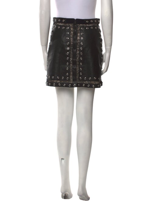 Alice + Olivia Lamb Leather Mini Skirt