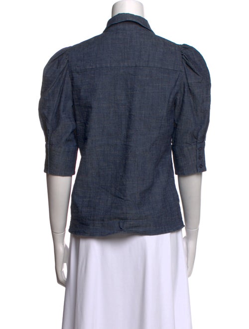 Alice + Olivia Three-Quarter Sleeve Button-Up Top