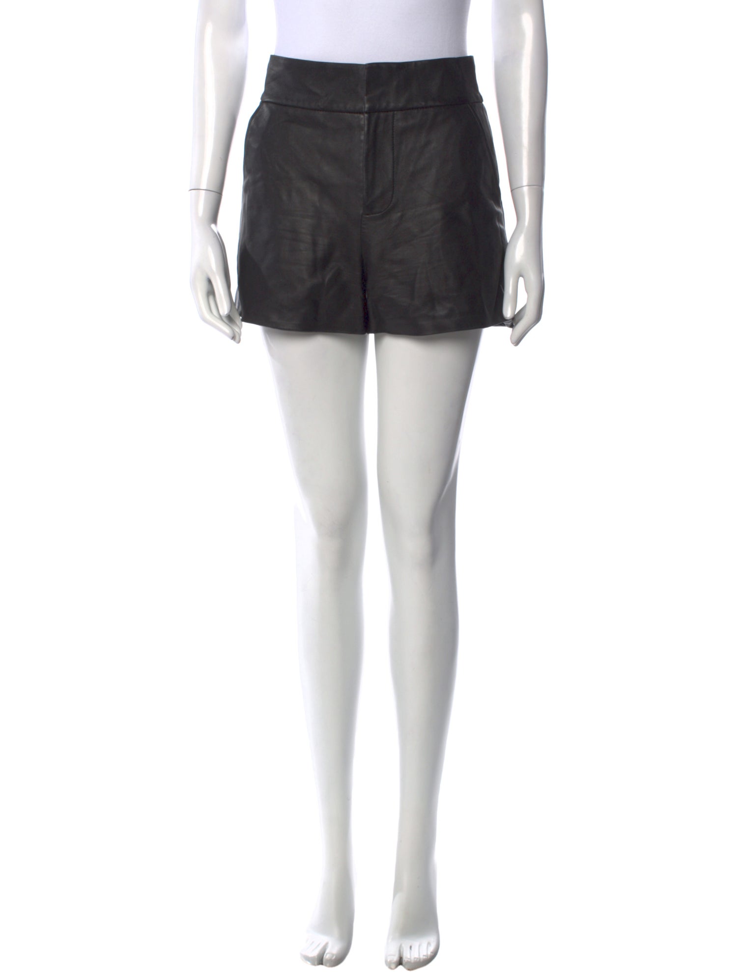 Alice + Olivia Lamb Leather Mini Shorts