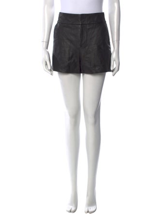 Alice + Olivia Lamb Leather Mini Shorts