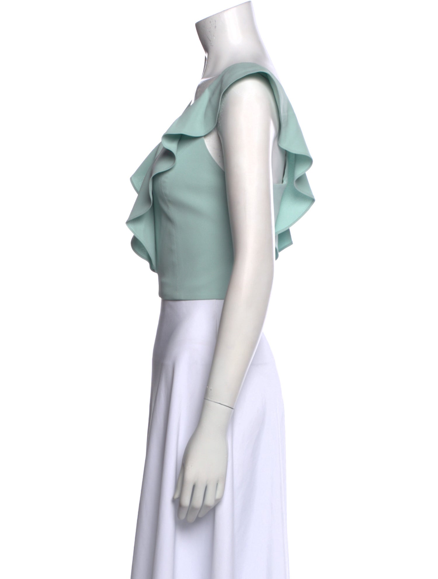 Alice + Olivia V-Neck Sleeveless Crop Top