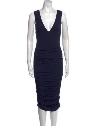 Alice + Olivia V-Neck Midi Length Dress