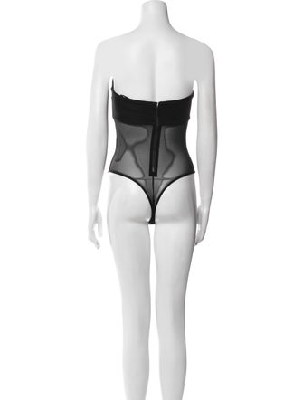 Alice + Olivia Nylon Strapless Bodysuit