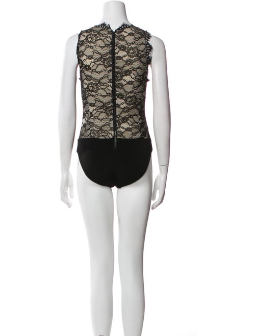 Alice + Olivia Nylon V-Neck Bodysuit