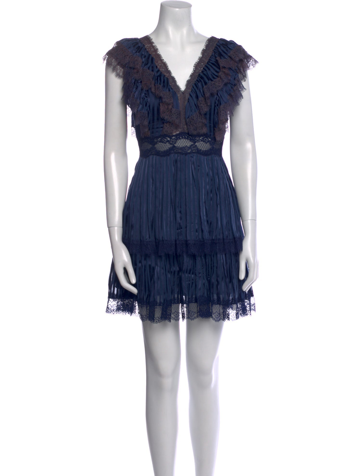 Alice + Olivia Lace Pattern Mini Dress