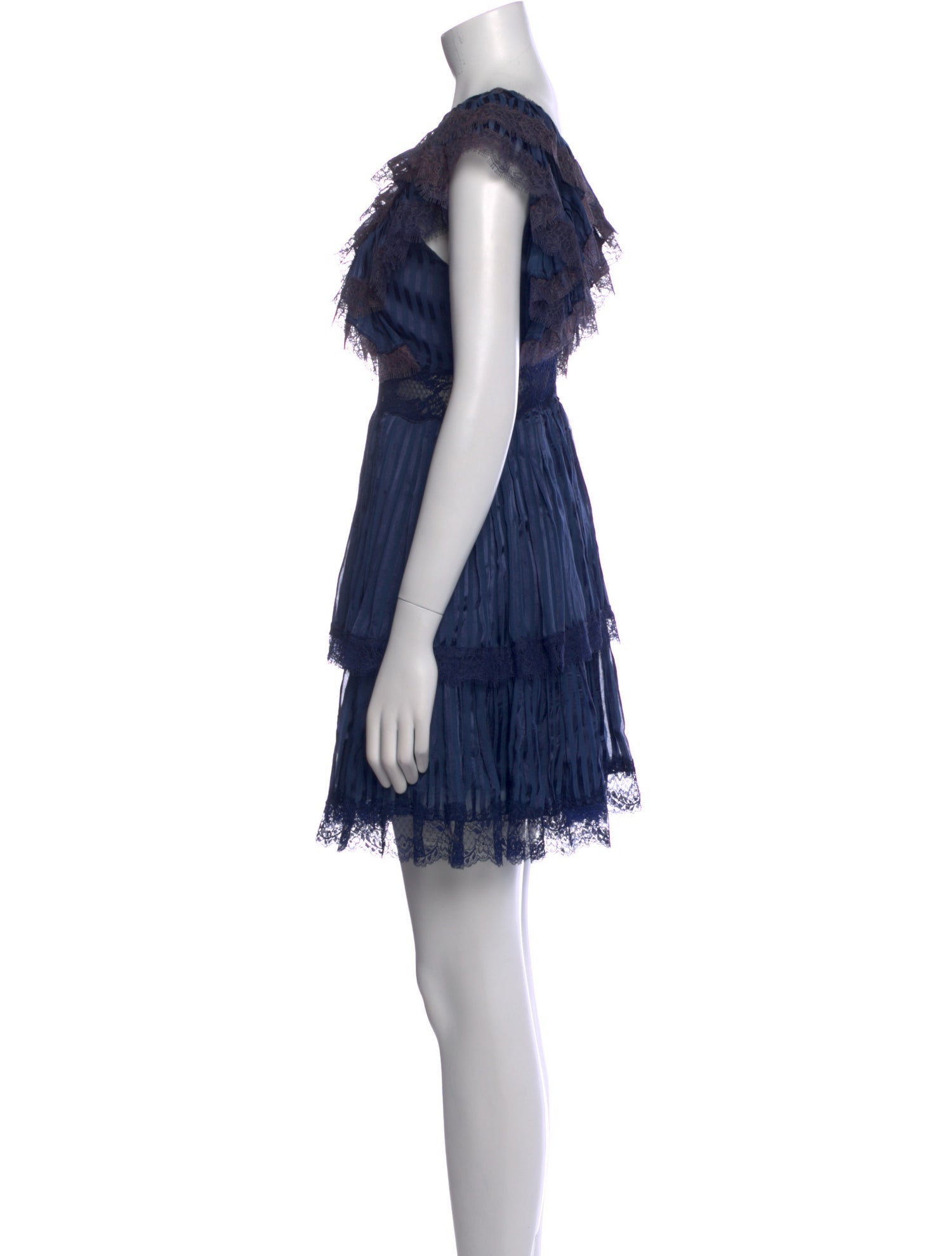 Alice + Olivia Lace Pattern Mini Dress