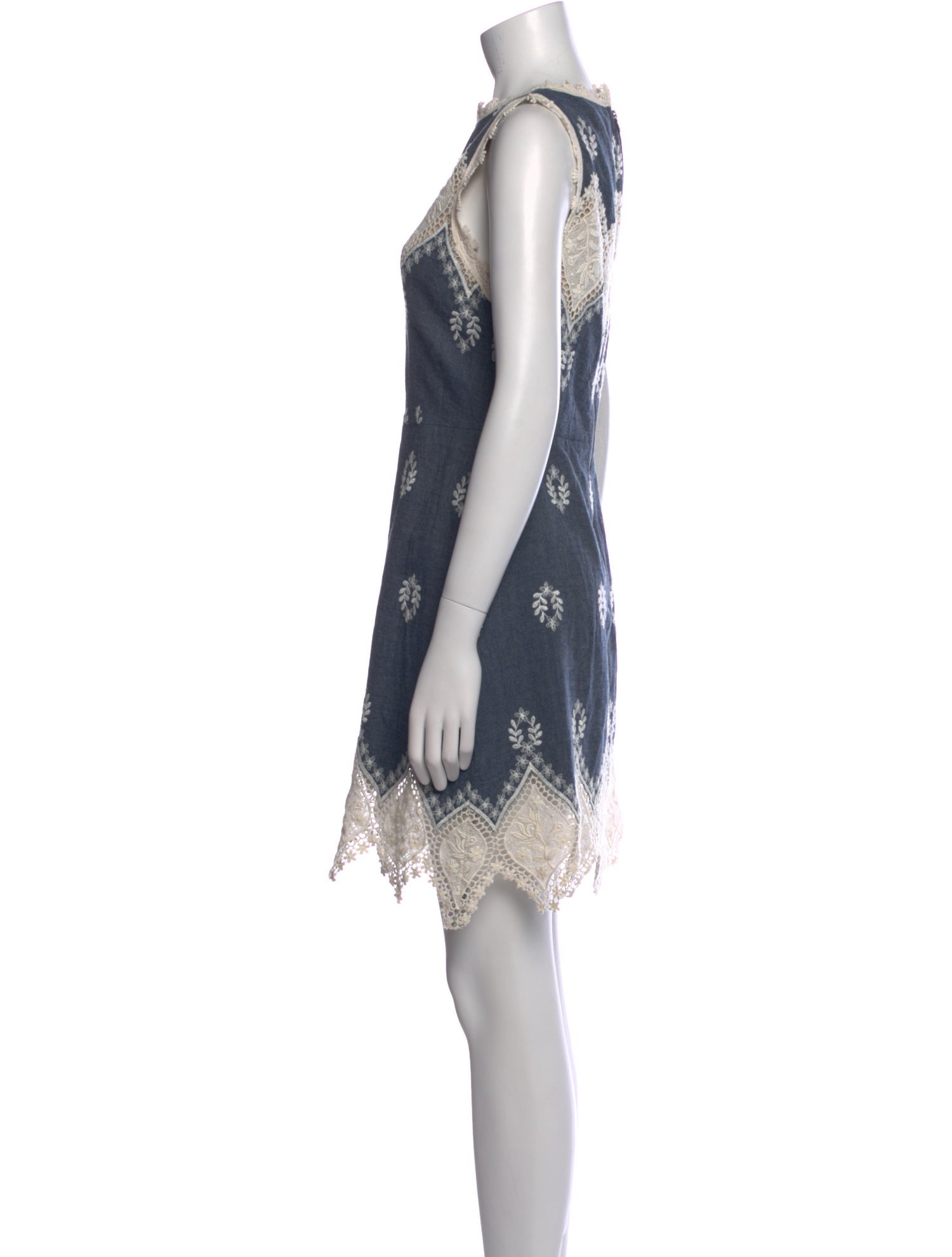 Alice + Olivia Lace Pattern Mini Dress