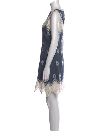 Alice + Olivia Lace Pattern Mini Dress