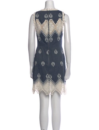 Alice + Olivia Lace Pattern Mini Dress