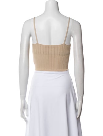 Alice + Olivia Square Neckline Sleeveless Crop Top