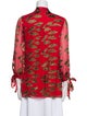 Alice + Olivia Printed Long Sleeve Blouse