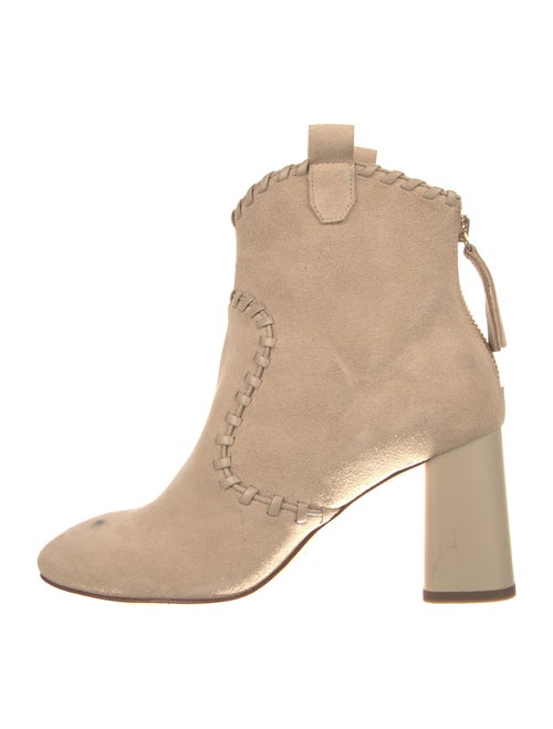 Alice + Olivia Suede Whipstitch Trim Boots