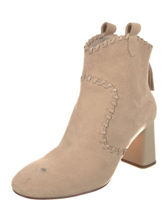 Alice + Olivia Suede Whipstitch Trim Boots