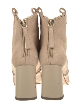 Alice + Olivia Suede Whipstitch Trim Boots