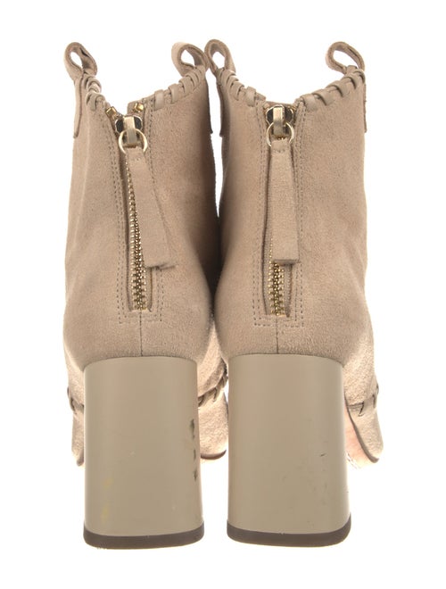 Alice + Olivia Suede Whipstitch Trim Boots