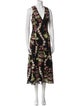 Alice + Olivia Floral Print Midi Length Dress