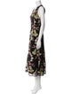 Alice + Olivia Floral Print Midi Length Dress