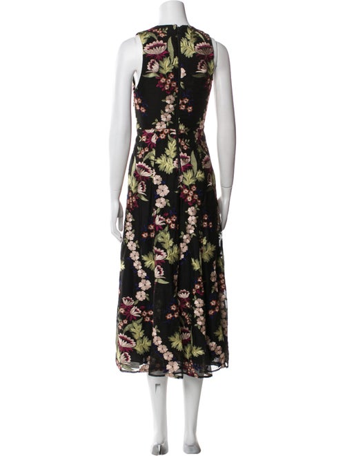 Alice + Olivia Floral Print Midi Length Dress