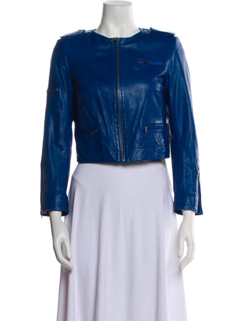 Alice + Olivia Lamb Leather Biker Jacket