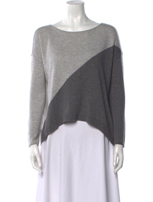Alice + Olivia Wool Colorblock Pattern Sweater