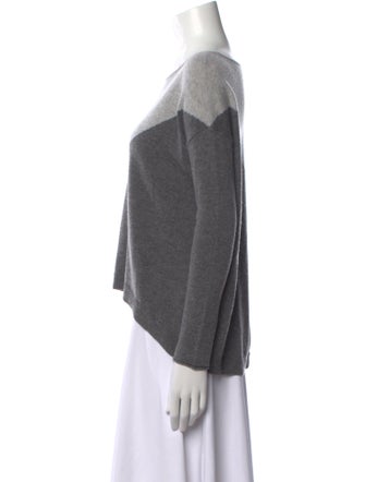 Alice + Olivia Wool Colorblock Pattern Sweater