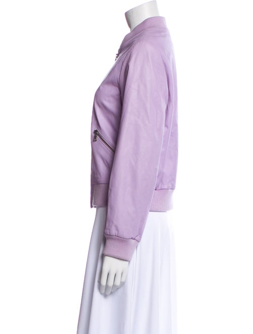 Alice + Olivia Leather Bomber Jacket