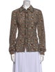 Alice + Olivia Silk Printed Button-Up Top