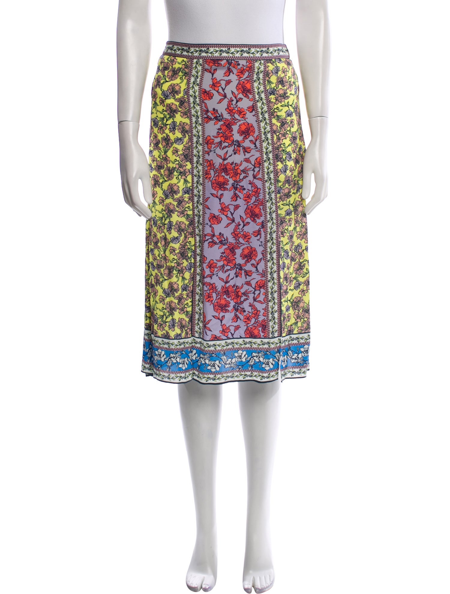 Alice + Olivia Floral Print Knee-Length Skirt